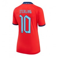 England Raheem Sterling #10 Fotballklær Bortedrakt Dame VM 2022 Kortermet
